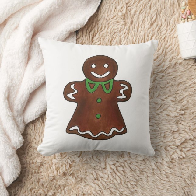 Gingerbrot Lady Woman Weihnachtskeks Urlaub Kissen (Decke)