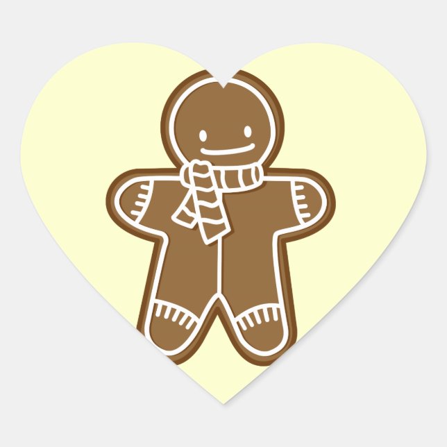 Gingerbrot man Bag Herz-Aufkleber (Vorderseite)