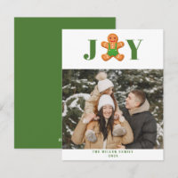 Gingerbrot man Cookie Joy Holiday Foto Card