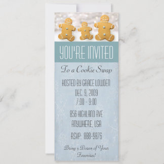 Gingerbrot Man Cookie Swap Einladung