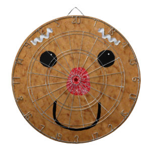Gingerbrot Man Face Dartboard Dartscheibe