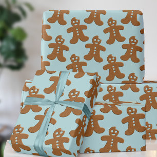 Gingerbrot Man Muster Weihnachtswrapping Paper Geschenkpapier