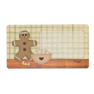 Gingerbrot Man Oops Label