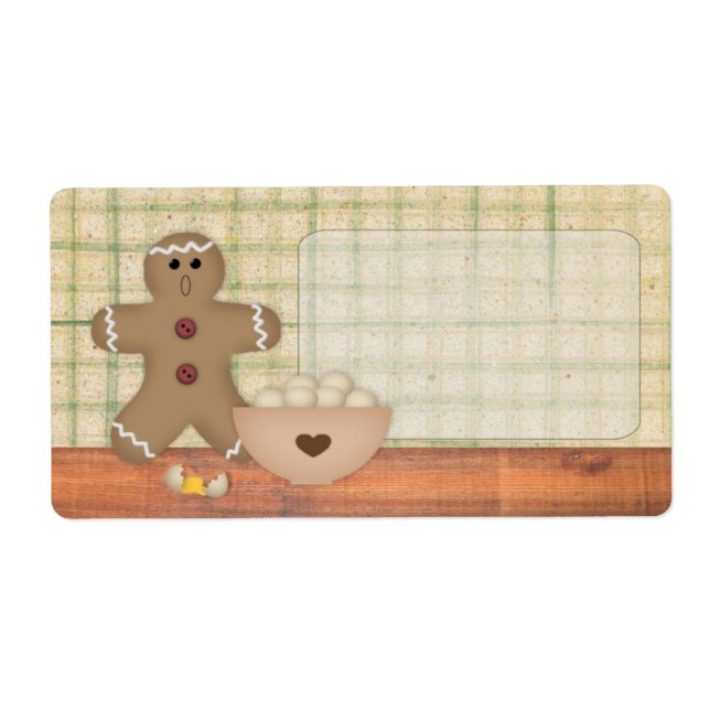 Gingerbrot Man Oops Label (Vorne)