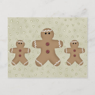 Gingerbrot Man Recipe Card Postkarte