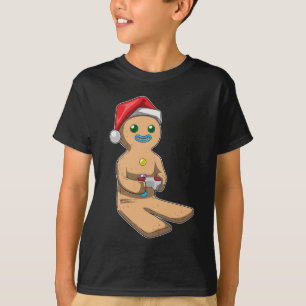 Gingerbrot Mann Weihnachts Gamer T-Shirt