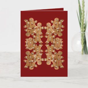 Gingerbrot Mann Weihnachtsgebäck Weihnachtsgebäck Feiertagskarte