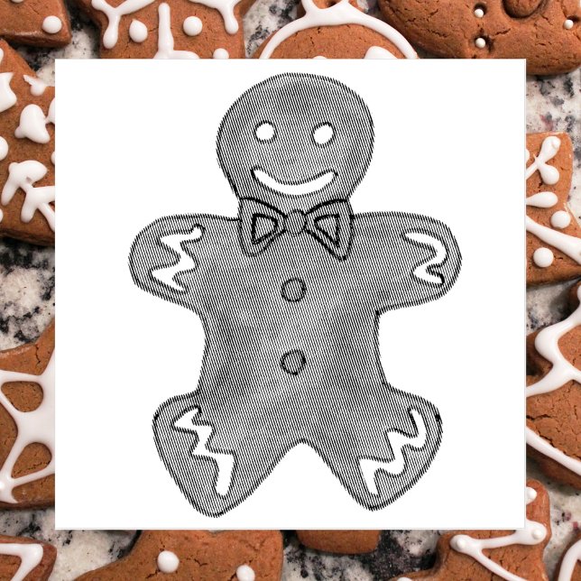 Gingerbrot Mann Weihnachtsgebäck Weihnachtsgebäck Gummistempel (Gingerbread stamp)
