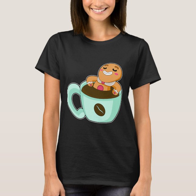 Gingerbrot Mann Weihnachtskaffee T-Shirt (Vorderseite)