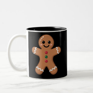 Gingerbrot Mann Weihnachtskeks Backurlaub Zweifarbige Tasse