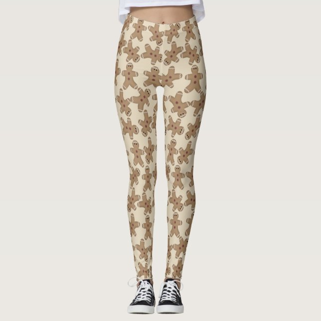 Gingerbrot Männer Leggings (Vorderseite)