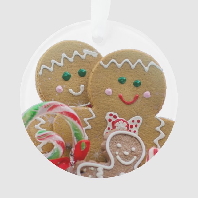 Gingerbrot Männer Weihnachten Ornament (Vorderseite)
