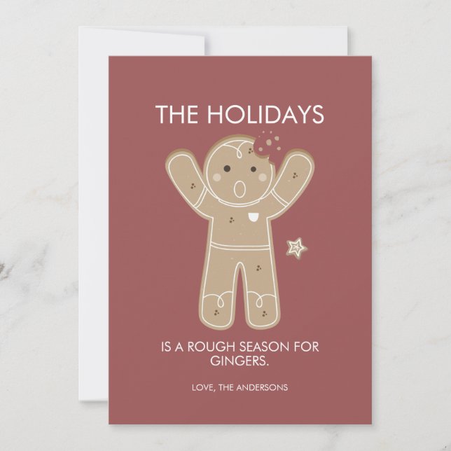 Gingerbrot Men Holiday Card Feiertagskarte (Vorderseite)