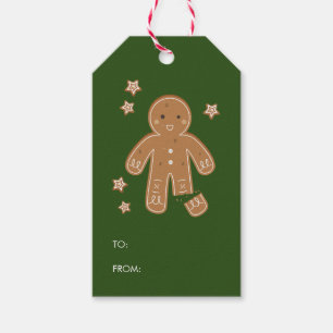 Gingerbrot Men Holiday-Geschenk-Tag Geschenkanhänger