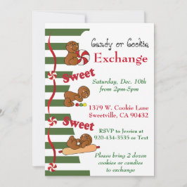 Gingerbrot oder Süßigkeiten Einladung