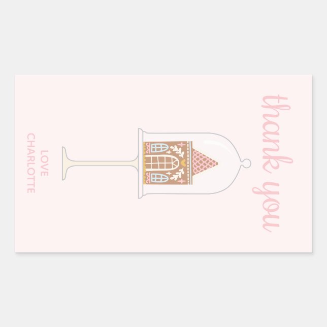 Gingerbrot Party Danke Rectangle Stickers (Vorderseite)