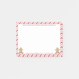 Gingerbrot Peppermint Happy Holidays Personalisier Post-it Klebezettel