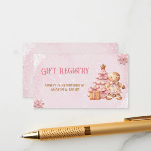 Gingerbrot Pink Baby Showcard Begleitkarte