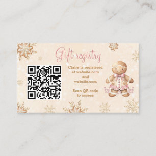 Gingerbrot Pink Baby Showhandbuch QR Begleitkarte