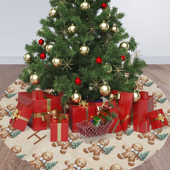 Gingerbrot Polyester Weihnachtsbaumdecke (Von Creator hochgeladen)