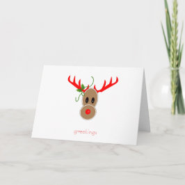 Gingerbrot Reindeer Weihnachtskarten Feiertagskarte