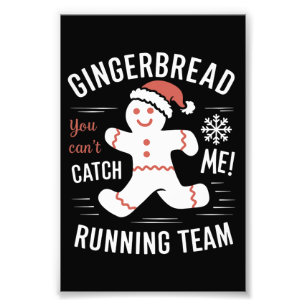 Gingerbrot Running Team Weihnachtszeit Spaß Fotodruck