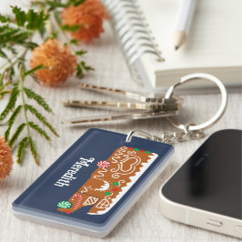 Gingerbrot RV Klasse C Camper Foto Weihnachten Schlüsselanhänger