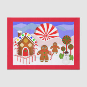 Gingerbrot Scene Tissue Paper Seidenpapier
