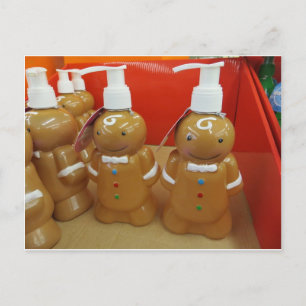 Gingerbrot-Seifenspender Postkarte