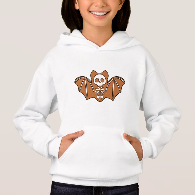 Gingerbrot Skeleton Bat Hoodie (Vorderseite)