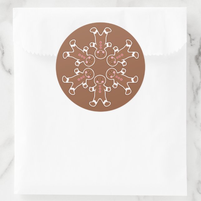 Gingerbrot Snowflake Holiday Stickers (Tasche)