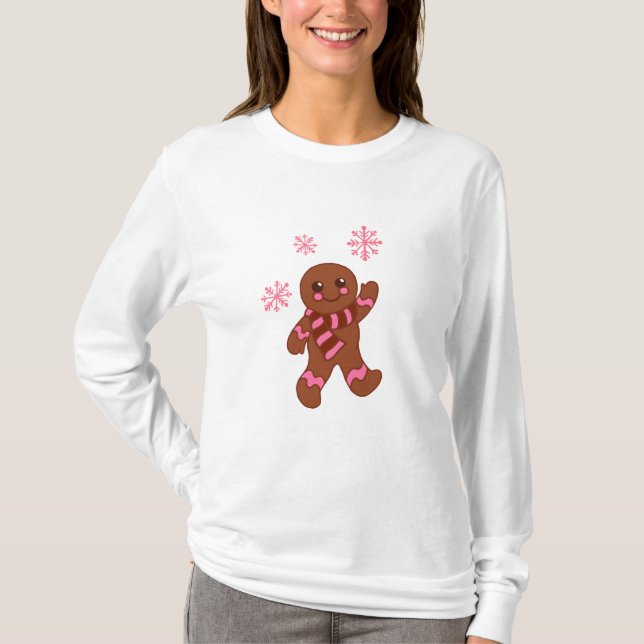 Gingerbrot Snowflake T - Shirt (Vorderseite)