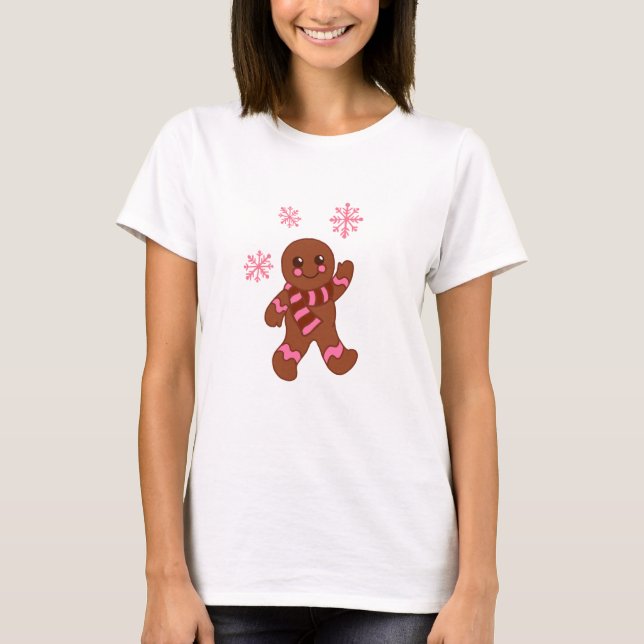 Gingerbrot Snowflake T - Shirt (Vorderseite)