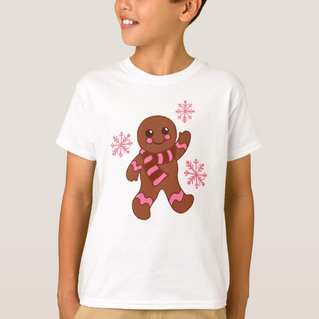 Gingerbrot Snowflake T - Shirt (Vorderseite)