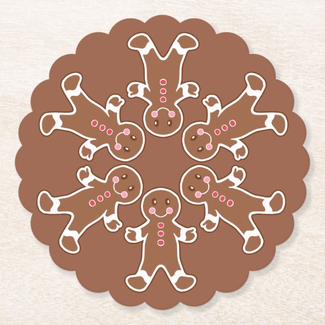 Gingerbrot Snowflake Untersetzer (Vorderseite)
