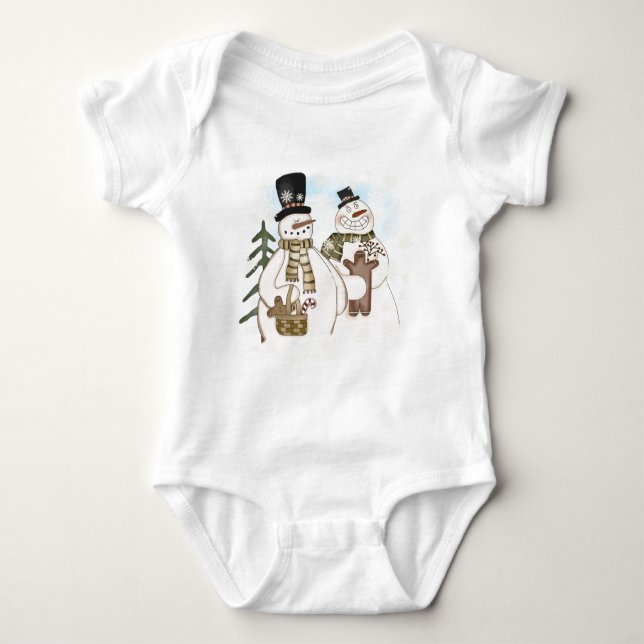 Gingerbrot Snowmen T - Shirt und Geschenke (Vorderseite)