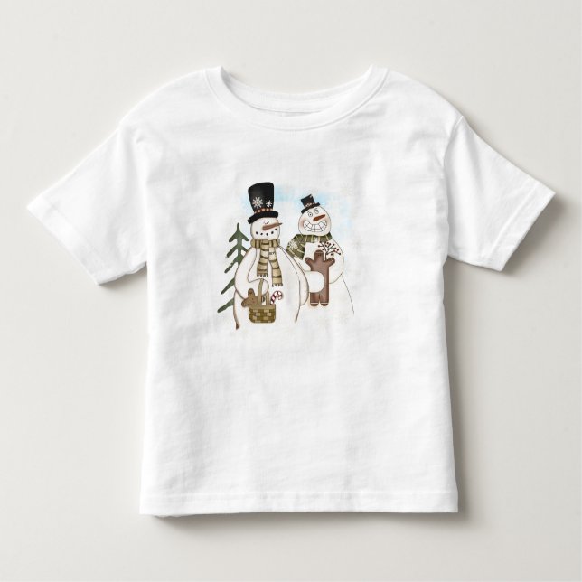 Gingerbrot Snowmen T - Shirt und Geschenke (Vorderseite)
