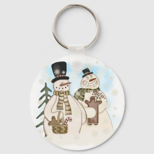 Gingerbrot Snowmen T - Shirt und Geschenke Schlüsselanhänger