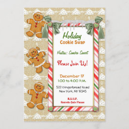 Gingerbrot Spaß Cookie Exchange Einladung