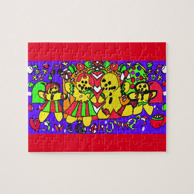 Gingerbrot Sweet Zuhause Puzzle (Horizontal)