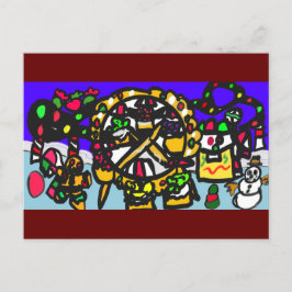 Gingerbrot Themenpark Weihnachten Postkarte