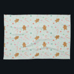 Gingerbrot Weihnachten Geschirrtuch<br><div class="desc">Dieses Küchentuch ist mit einem hübschen Lebkuchenmuster versehen,  das einen fröhlichen und festlichen Urlaub garantiert.</div>