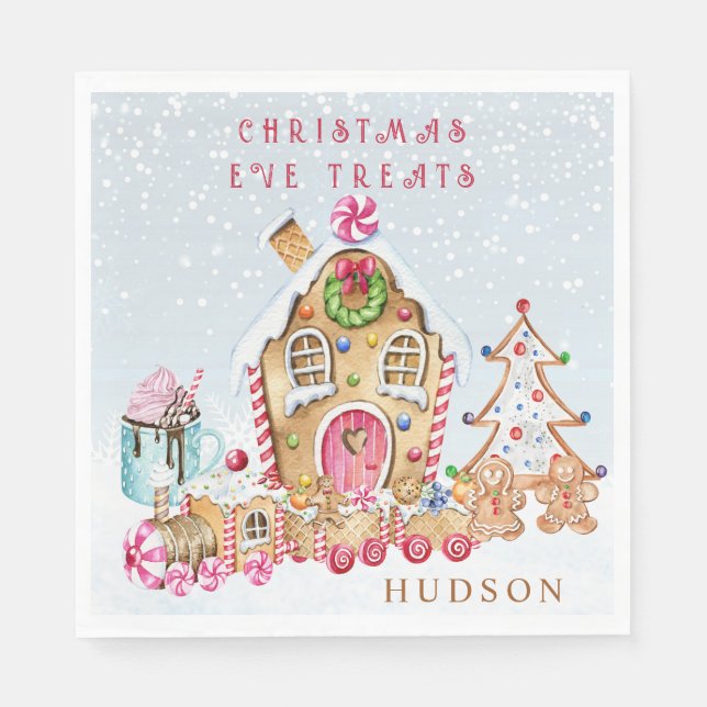 Gingerbrot Weihnachten Serviette (Vorderseite)