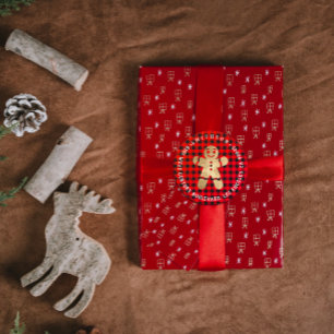 Gingerbrot Weihnachtsbaum UAWG Buffalo Gold Runder Aufkleber