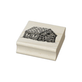 Gingerbrot Weihnachtsfeiertag Gummistempel