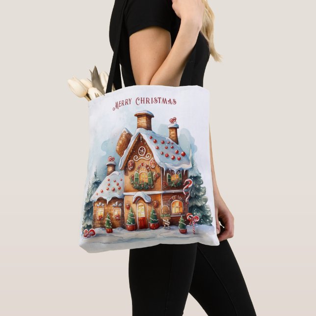 Gingerbrot Weihnachtsfeiertag Tote Tasche (Von Nahem)