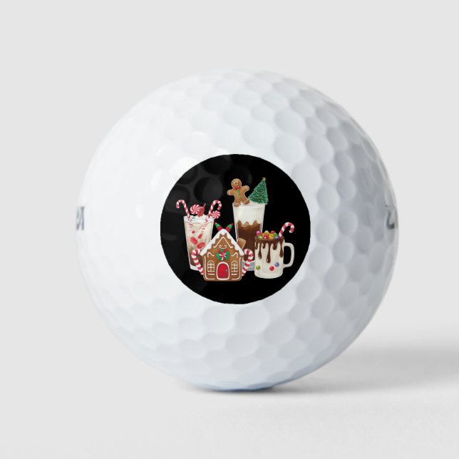 Gingerbrot Weihnachtskaffee Lover Weihnachtsgesche Golfball (Vorderseite)