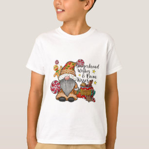 Gingerbrot Wünsche und Kakao Kisses Gnome Christma T-Shirt