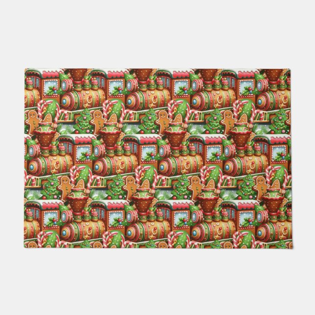 Gingerbrot Zug Holiday Doormat Fußmatte (Vorderseite)