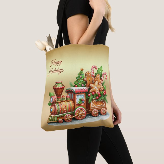 Gingerbrot Zug Holiday Tote Bag (Von Nahem)